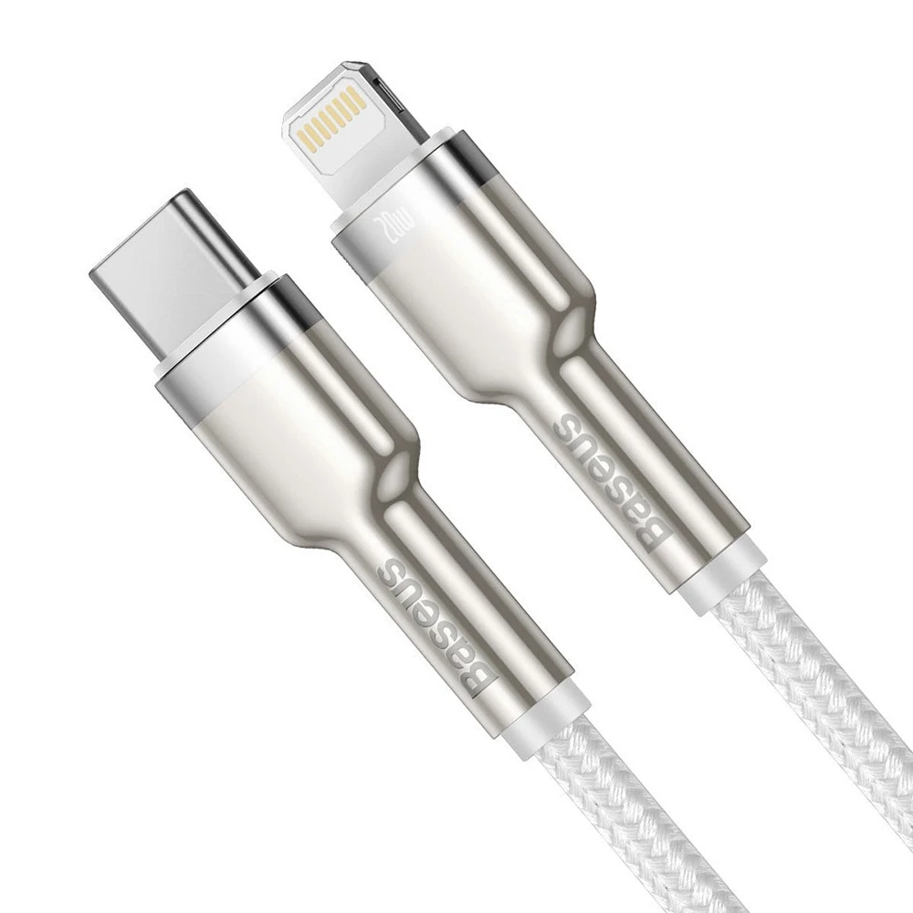 Baseus Cafule USB-C į Lightning kabelis PD 20W 2m - Baltas