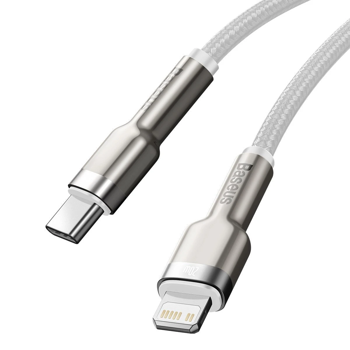 Baseus Cafule USB-C į Lightning kabelis PD 20W 2m - Baltas
