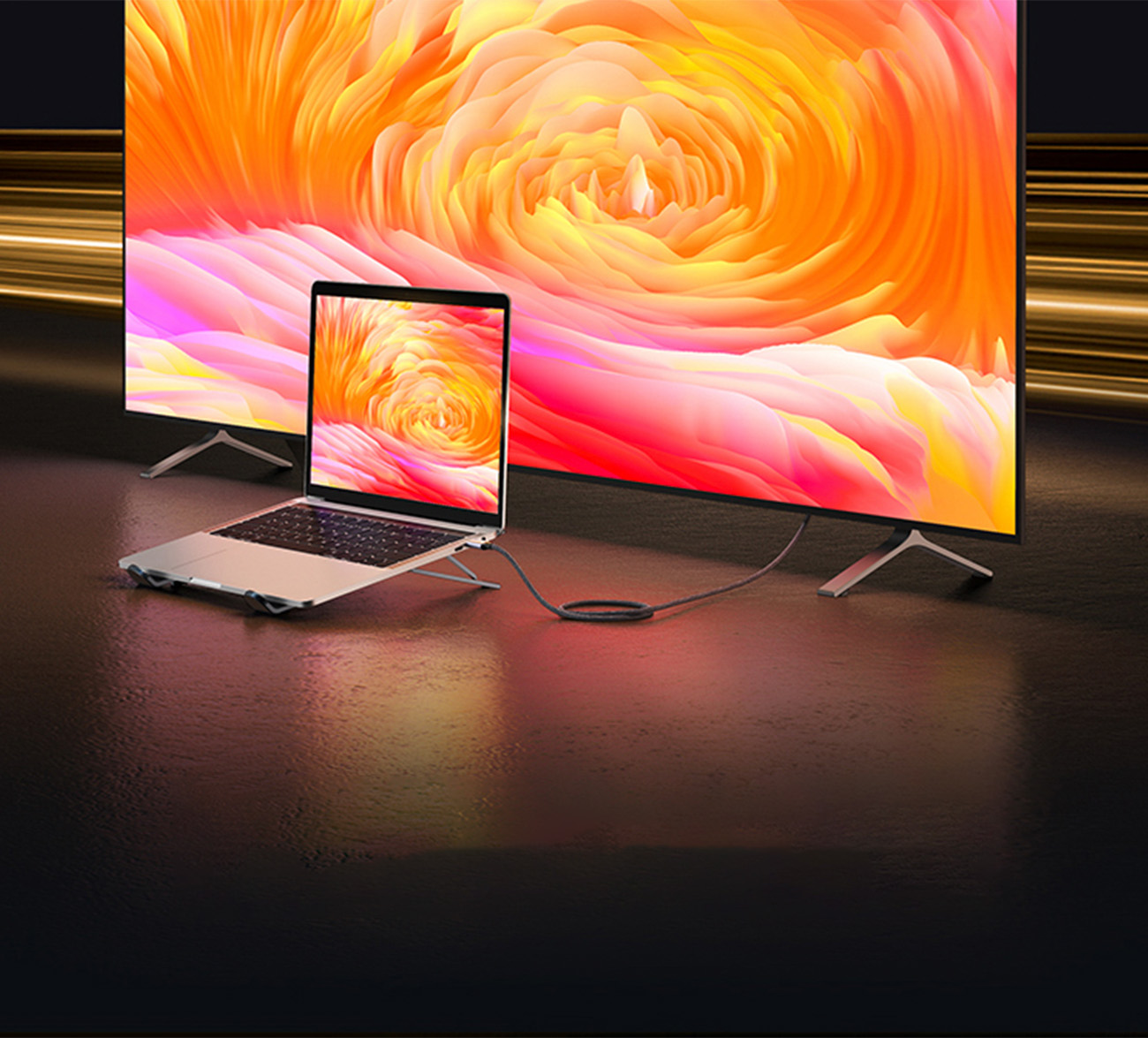 USB C – HDMI 2.1 8K 60 Hz kabelis 1,5 m Ugreen CM565 – pilkas