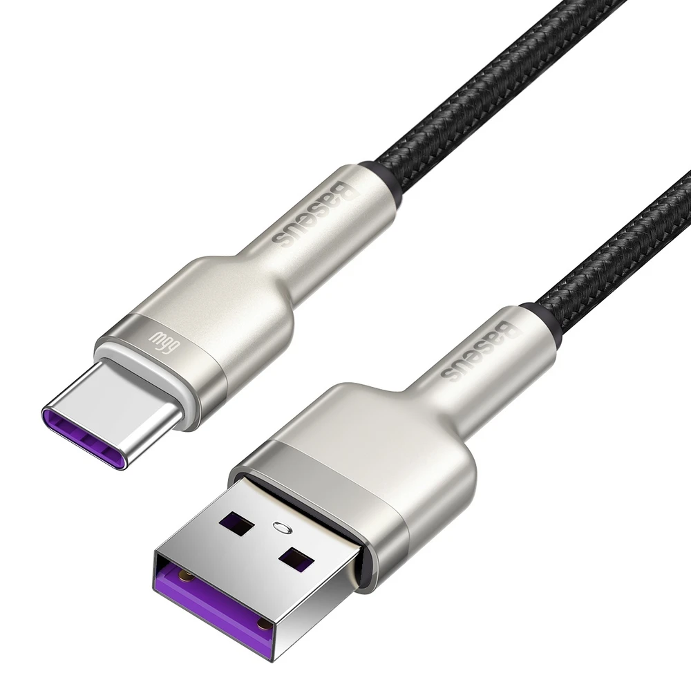 Kabelis USB A - USB C, 1.0m 66W (netinka iPhone 15 įkrovimui) Cafule BASEUS