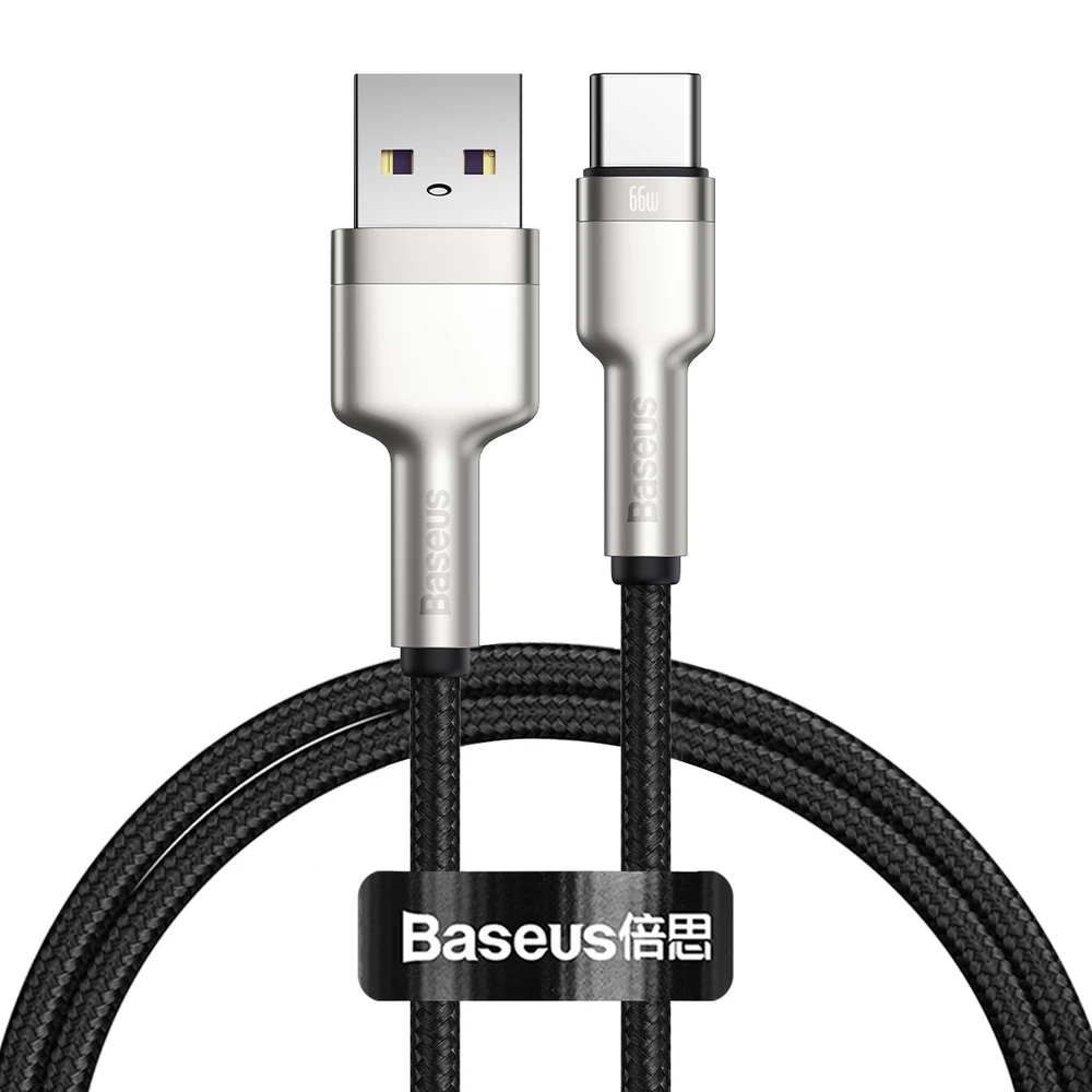 Kabelis USB A - USB C, 1.0m 66W (netinka iPhone 15 įkrovimui) Cafule BASEUS