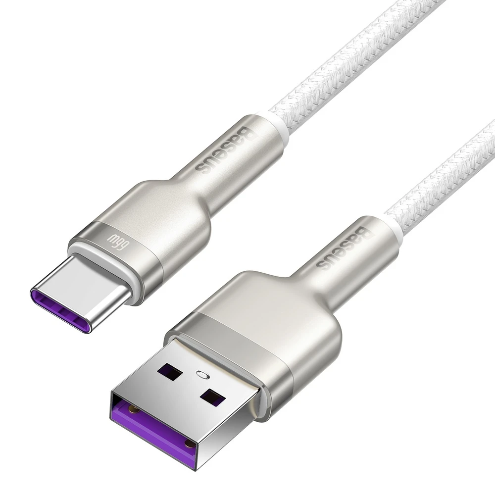 Baseus Cafule USB-USB-C kabelis 66W 2m - Baltas