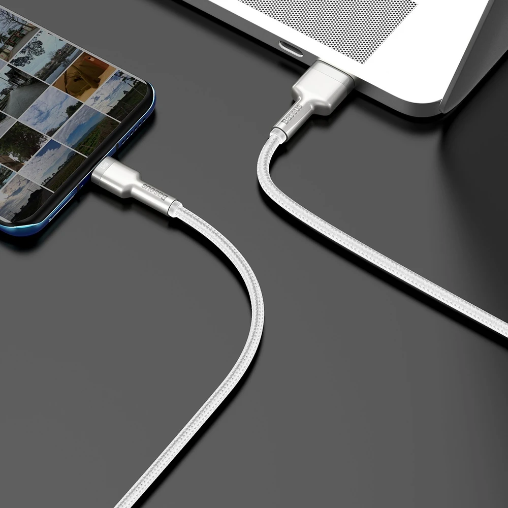 Baseus Cafule USB-USB-C kabelis 66W 2m - Baltas