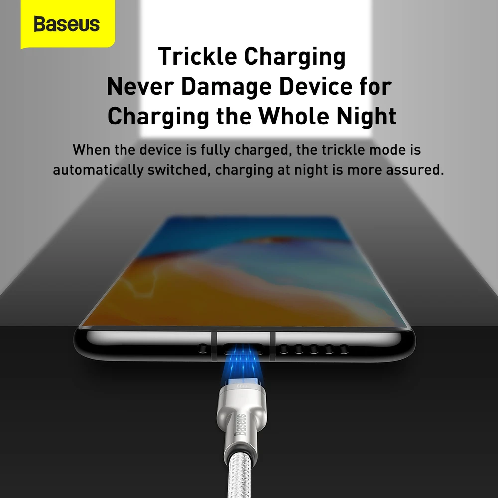 Baseus Cafule USB-USB-C kabelis 66W 2m - Baltas