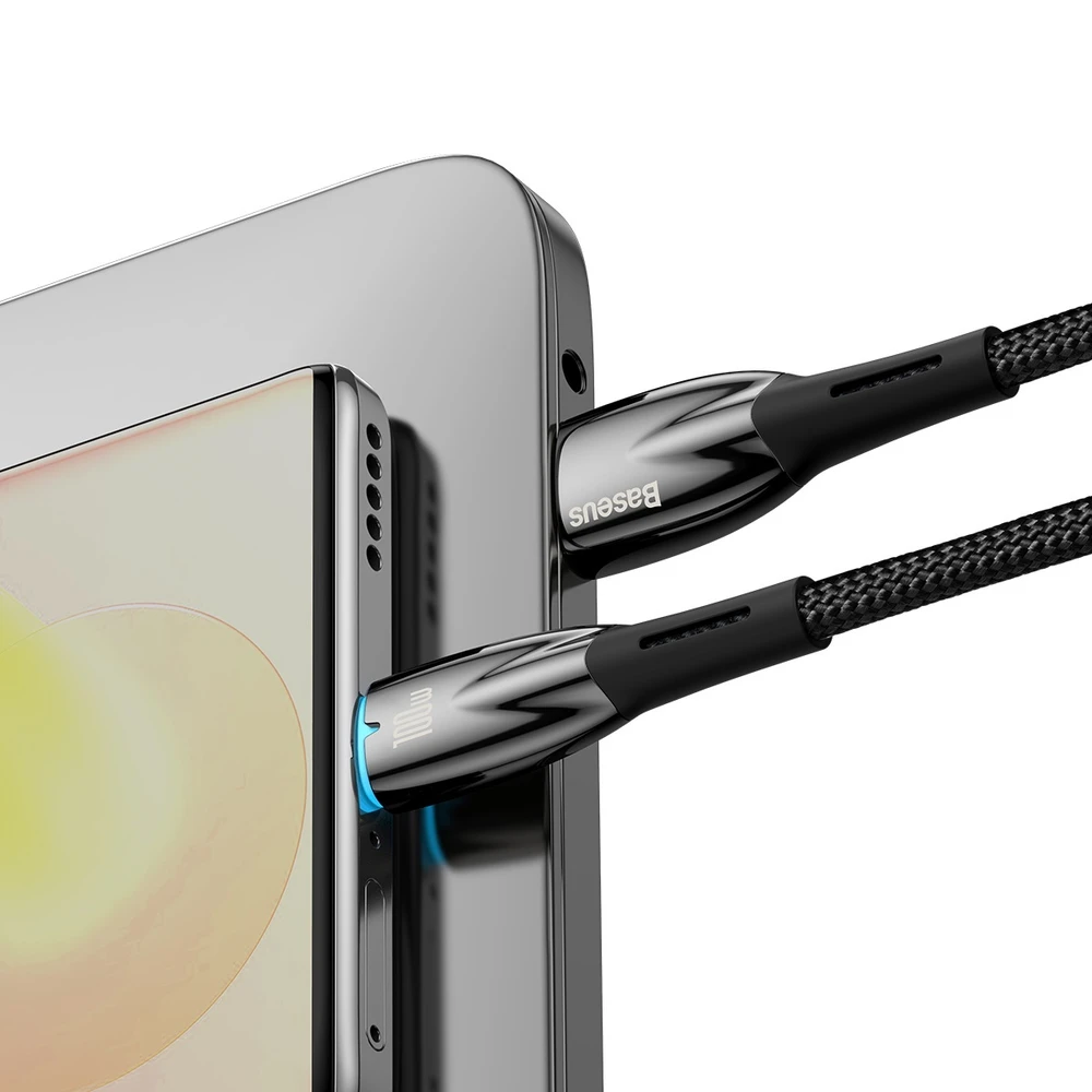 USB laidas, skirtas USB-C Baseus Glimmer serijai, 100 W, 1 m (juodas)