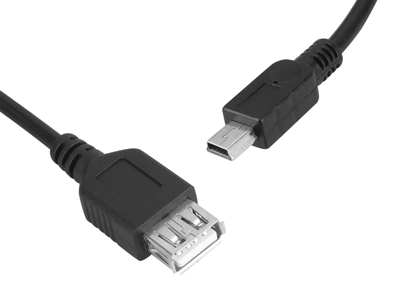 Oem USB - mini USB kabelis Juodas