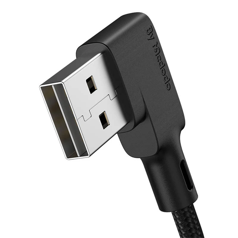 USB prie Lightning kabelis, Mcdodo CA-7300, kampinis, 1.8 m (juodas)