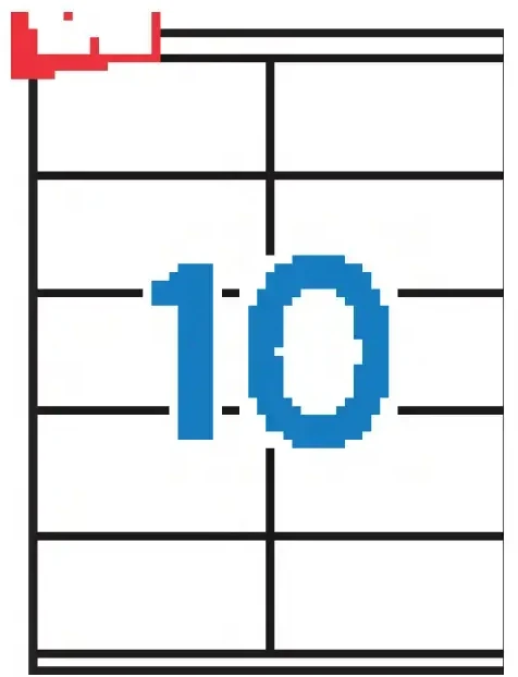 Lipnios etiketės Apli, A4, 105x57mm, 100 lapų, baltos spalvos