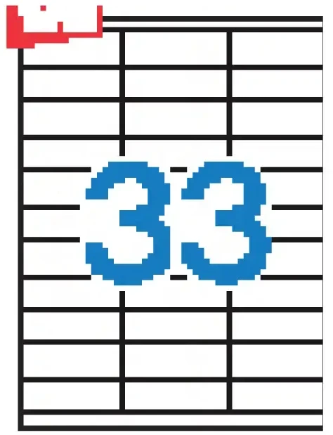 Lipnios etiketės Apli, A4, 70×25,4mm, 33 etiketės lape, 100 lapų, baltos spalvos