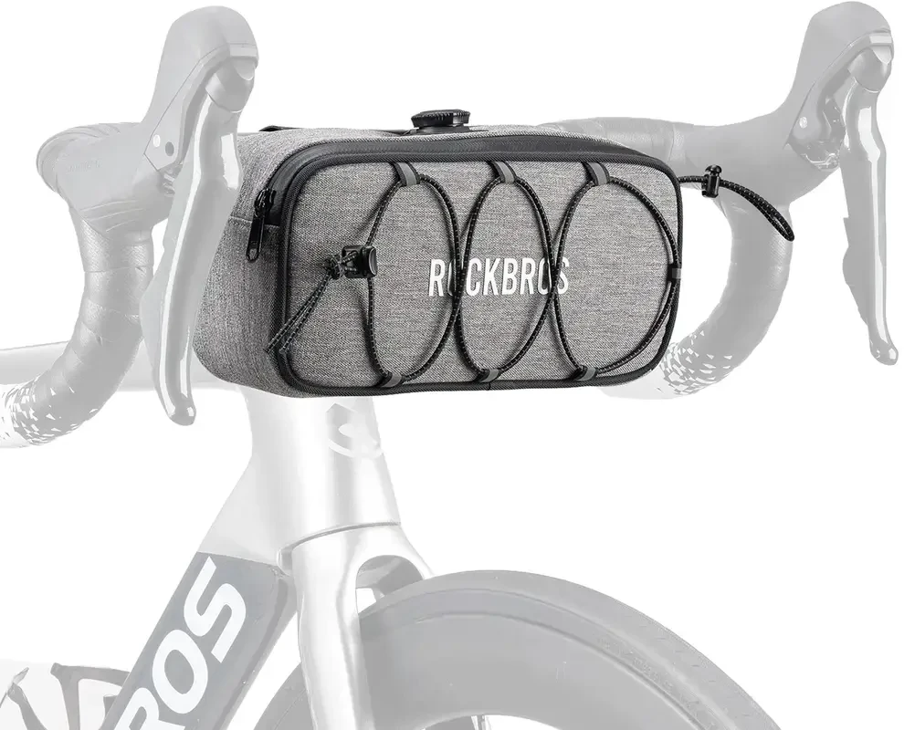 Rockbros TL001 ROAD TO SKY 1.9L Atsparus vandeniui Handlebar Bike Bag - Gray