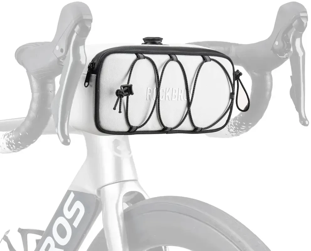 Rockbros TL001 ROAD TO SKY 1.9L Atsparus vandeniui Handlebar Bike Bag - Baltas