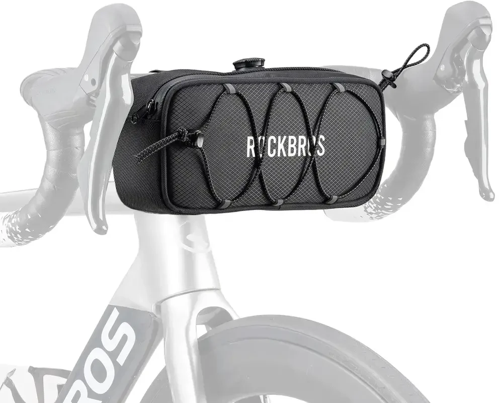 Rockbros TL001 ROAD TO SKY 1.9L Atsparus vandeniui Handlebar Bike Bag - Juodas