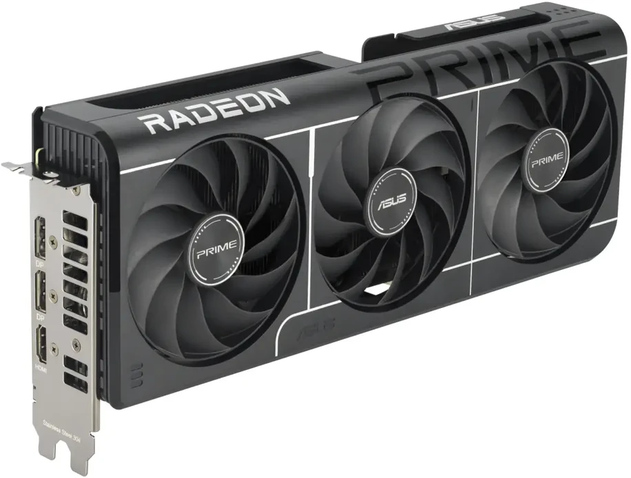 Vaizdo plokštė ASUS PRIME-RX9060XT-O16G Radeon RX 9060 XT 16 GB Grafikos plokštė Juodas