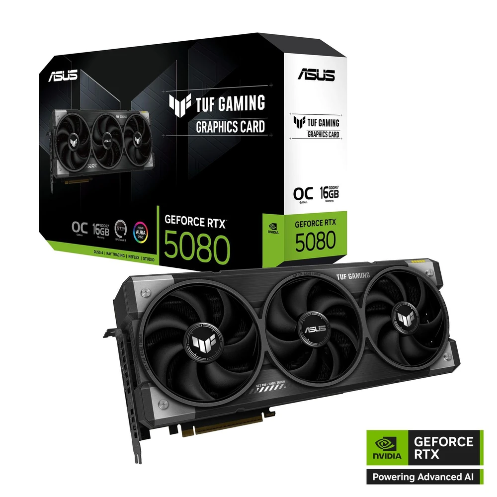 ASUS TUF Gaming GeForce RTX 5080 OC 16 GB GDDR7 vaizdo plokštė