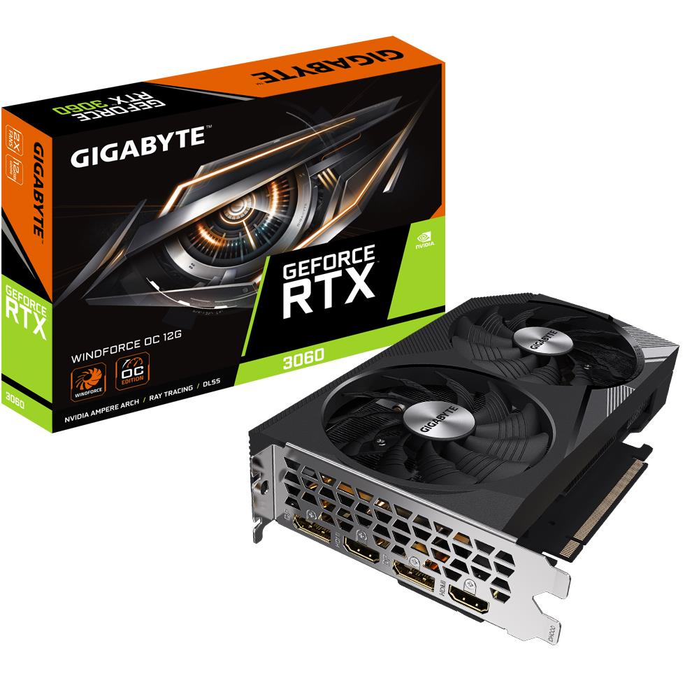 Vaizdo plokštė GIGABYTE GeForce RTX 3060 WINDFORCE OC 12G 2xDP 2xHDMI