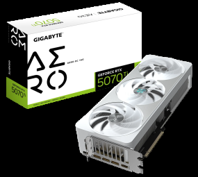 Vaizdo plokštė GIGABYTE GeForce RTX 5070 Ti AERO OC 16G Grafikos plokštė - 16GB GDDR7, 256bit, PCI-E 5.0, 2588 MHz Core Clock, 3 x DP 2.1a, 1 x HDMI 2.1b, NVIDIA DLSS 4, GV-N507TAERO OC-16GD