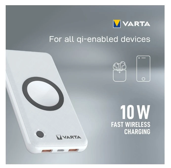Varta Wireless Power bank-charger Energy 15000mAh 57908 išorinė baterija (powerbank)-pakrovėjas