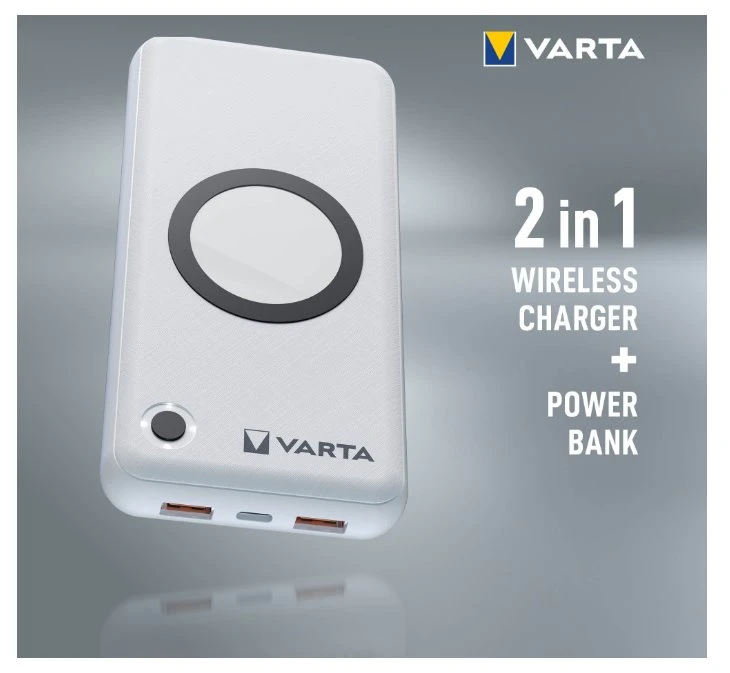 Varta 57909 101 111 nešiojamasis įkroviklis Ličio polimeras (LiPo) 20000 mAh Belaidis įkrovimas Balta