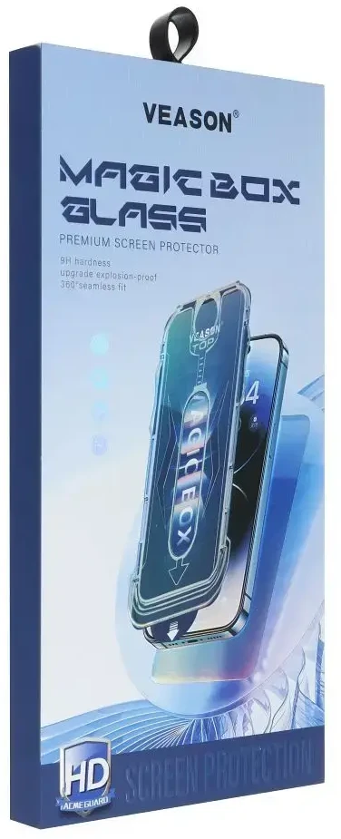 6D Pro Veason Easy-Install Glass + aplikatorius - skirtas iPhone 14 Pro Max juodas