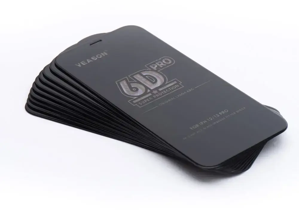 6D Veason Pro Glass (SET 10in1) - for Iphone 13 juodas