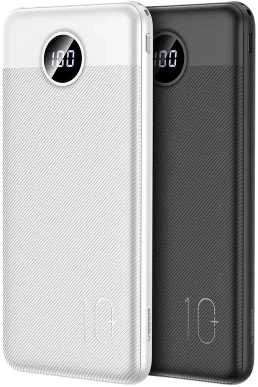 Powerbank Veger L10S (W1105PD) PD QC3.0 2A 20W 10000 mAh juodas