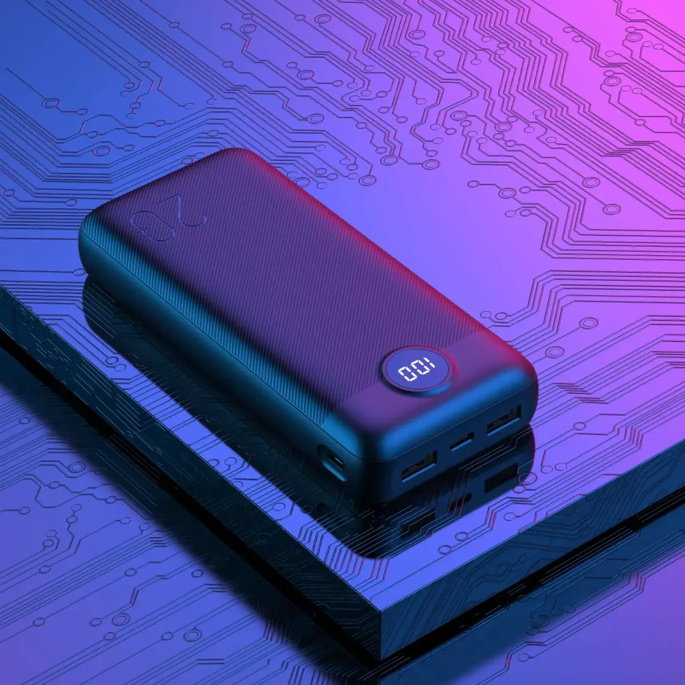 Išorinė baterija POWER BANK VEGER (L20S) 20000mAh (2xUSB; 1xType-C; QC3.0 20W) juoda
