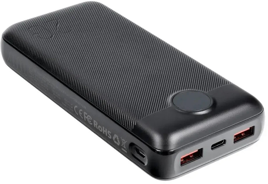 Išorinė baterija POWER BANK VEGER (L20S) 20000mAh (2xUSB; 1xType-C; QC3.0 20W) juoda