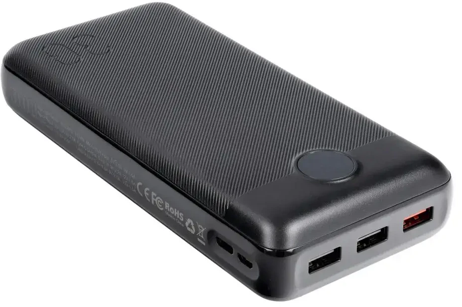 Išorinė baterija POWER BANK VEGER (W3008PD) 30000mAh (3xUSB; 1xType-C; QC3.0 20W) juoda