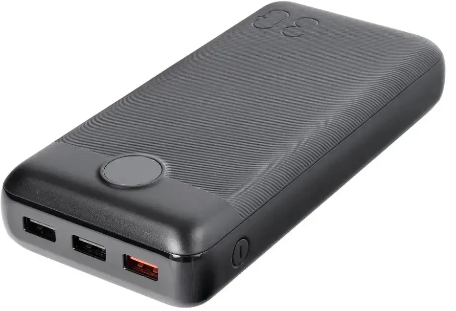 Išorinė baterija POWER BANK VEGER (W3008PD) 30000mAh (3xUSB; 1xType-C; QC3.0 20W) juoda