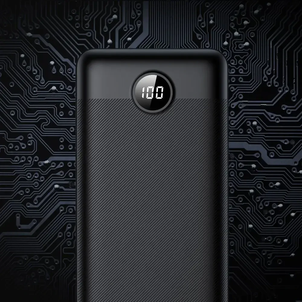 Išorinė baterija POWER BANK VEGER (W3008PD) 30000mAh (3xUSB; 1xType-C; QC3.0 20W) juoda