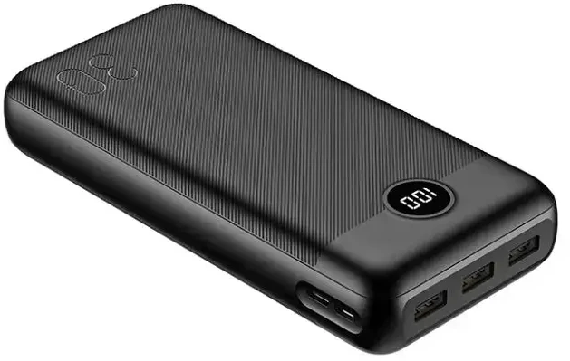 Išorinė baterija POWER BANK VEGER (W3008PD) 30000mAh (3xUSB; 1xType-C; QC3.0 20W) juoda
