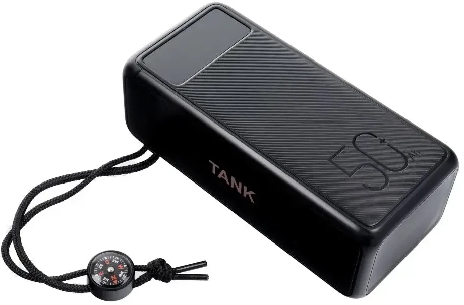 Veger Tank Boost (W5001C) Power Bank | 56,000 mAh | 130W | PD, QC | USB-A, USB-C | juodas