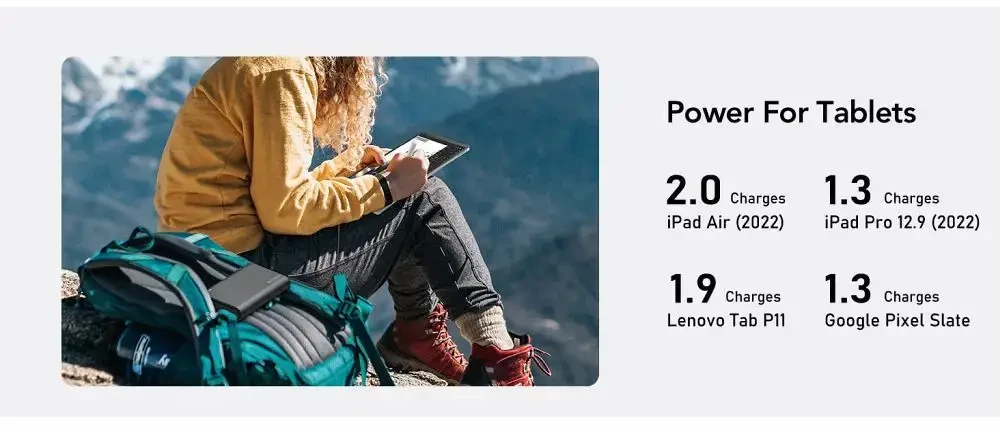 Nešiojamoji baterija Veger TCE130 (W2503) PD 130W 25000 mAh su integruotais C tipo laidais / Lightning juodas
