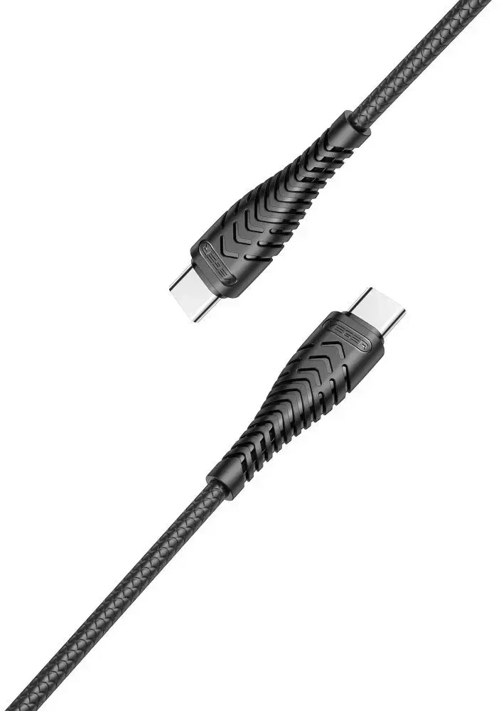 C tipo į C tipo jungiklį VEGER PD 3A 60W V106 1,2 m juodas