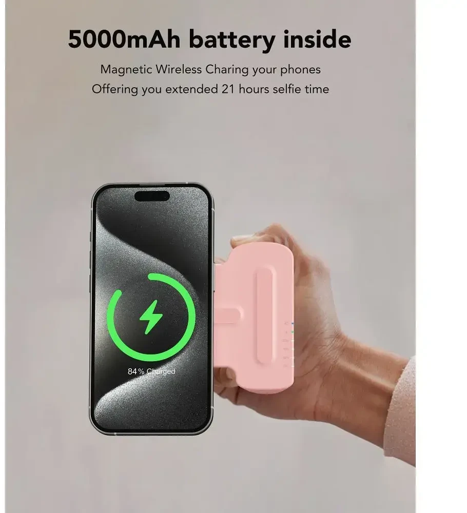 Nešiojamoji baterija, suderinama su „Magsafe Veger“ (W0569) PD QC3.0 20W 5000 mAh juoda
