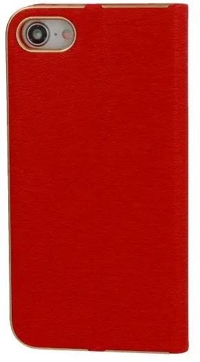 Vennus Book dėklas su rėmeliu skirtas Huawei P8 Lite *** (2017) / P9 Lite *** (2017) raudonos spalvos