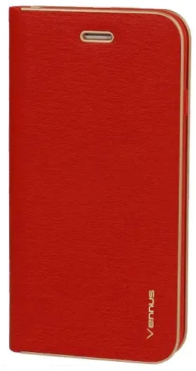 Vennus Book dėklas su rėmeliu skirtas Samsung Galaxy S24 Plus raudonos spalvos