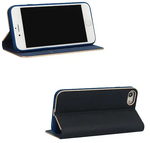 Vennus Book dėklas su rėmeliu skirtas Samsung Galaxy S24 Plus mėlynos spalvos