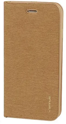 Vennus Book dėklas su rėmeliu skirtas Samsung Galaxy S22 Plus aukso spalvos