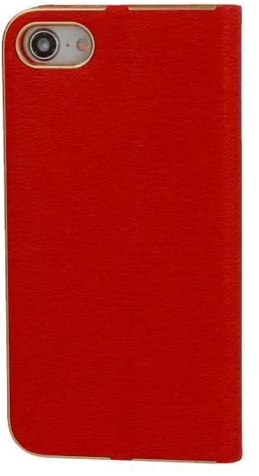 Vennus Book dėklas su rėmeliu skirtas Samsung Galaxy S24 Plus raudonos spalvos