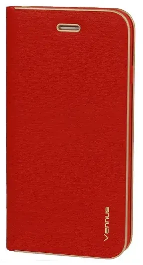Vennus Book dėklas su rėmeliu skirtas Xiaomi Poco X4 Pro 5G raudonos spalvos