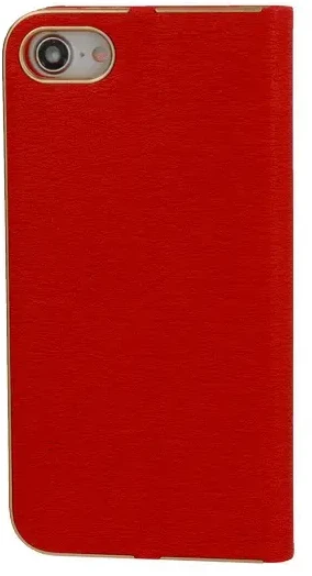 Vennus Book dėklas su rėmeliu skirtas Xiaomi Poco X4 Pro 5G raudonos spalvos