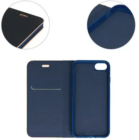 Vennus Book dėklas su rėmeliu skirtas Xiaomi Redmi 8A mėlynos spalvos