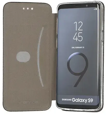 Vennus Book COTTON skirtas Samsung Galaxy A6 Plus 2018 dėklas telefonui juodos spalvos