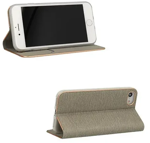 Vennus Book dėklas su rėmeliu skirtas Apple iPhone 14 Pro Max pilkos spalvos