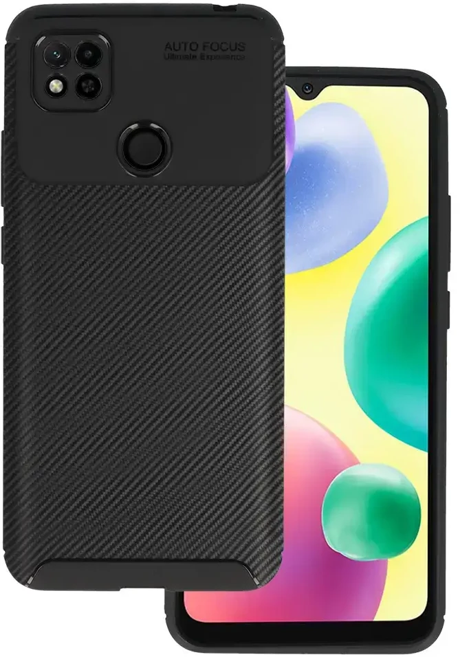 Vennus Carbon Elite dėklas skirtas Xiaomi Redmi 10A juodos spalvos