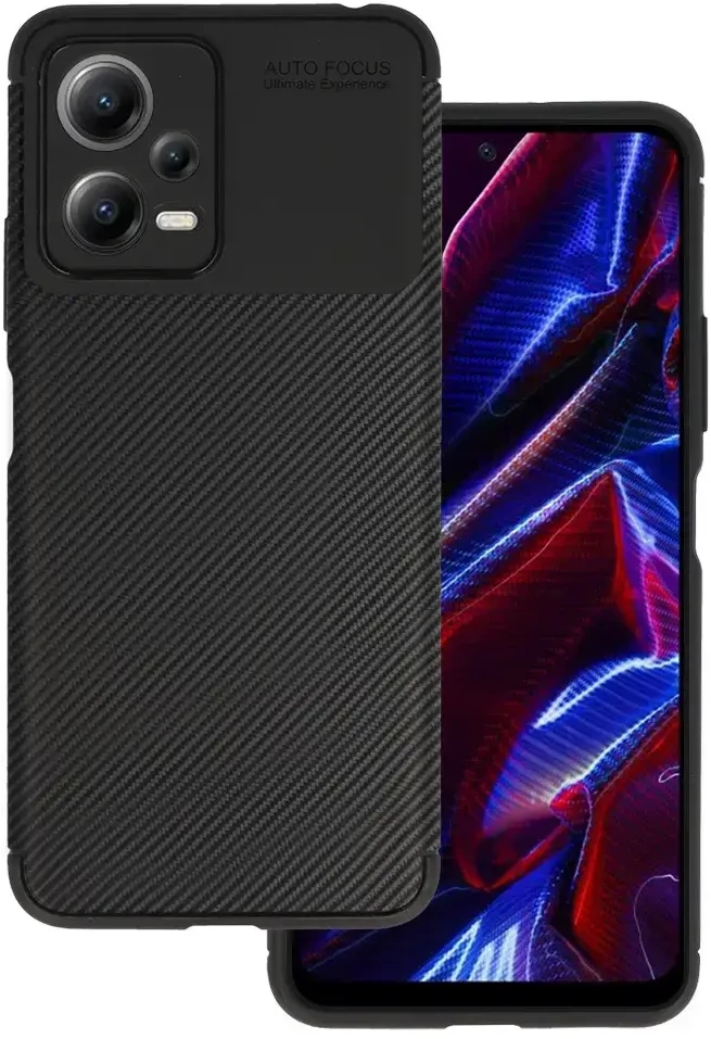 Vennus Carbon Elite dėklas skirtas Xiaomi Redmi Note 12 5G/Poco X5 juodos spalvos
