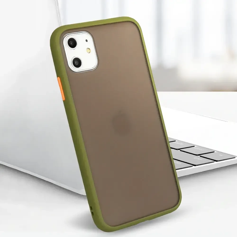 Dėklas Vennus Color Button Bumper skirtas Samsung Galaxy A20S Olive