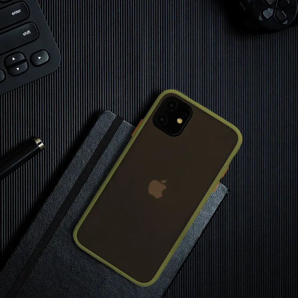 Dėklas Vennus Color Button Bumper skirtas Samsung Galaxy S21 Ultra Olive