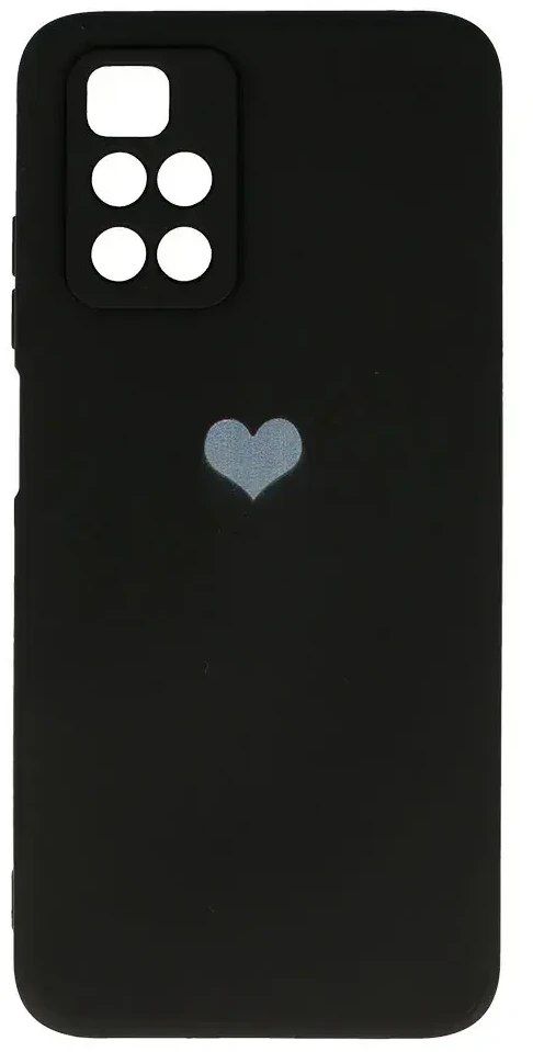Vennus silikoninis Heart dėklas skirtas Xiaomi Redmi 10 design 1 juodos spalvos